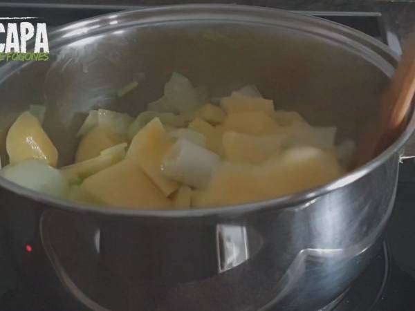 Vichyssoise (crema de puerros) - Preparación paso 5