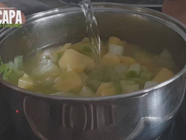 Vichyssoise (crema de puerros) - Preparación paso 6
