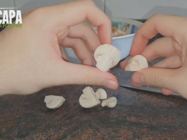 Crema de champiñones - Preparación paso 2