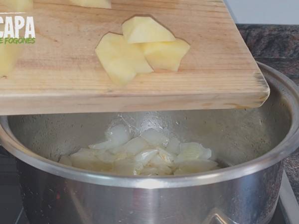 Crema de champiñones - Preparación paso 4