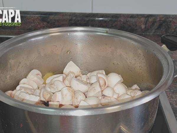 Crema de champiñones - Preparación paso 5