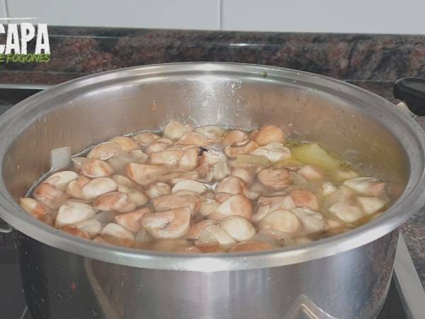 Crema de champiñones - Preparación paso 6