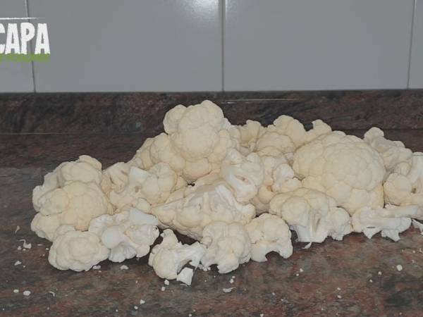 Coliflor gratinada - Preparación paso 1
