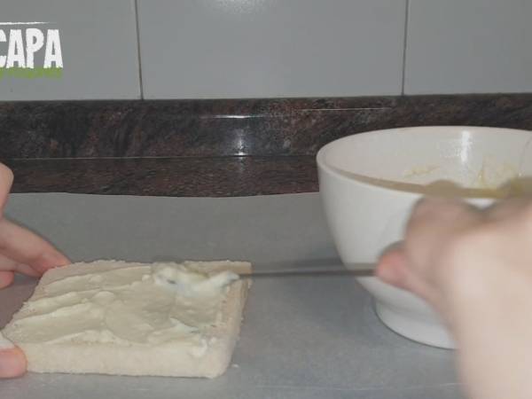 Sándwich Croque Mosieur - Preparación paso 1