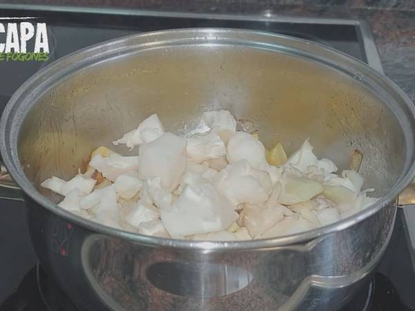 Crema de coliflor - Preparación paso 4