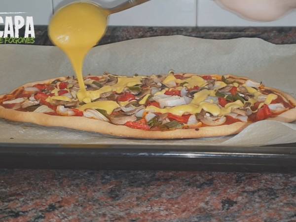 Pizza Vegana - Preparación paso 8