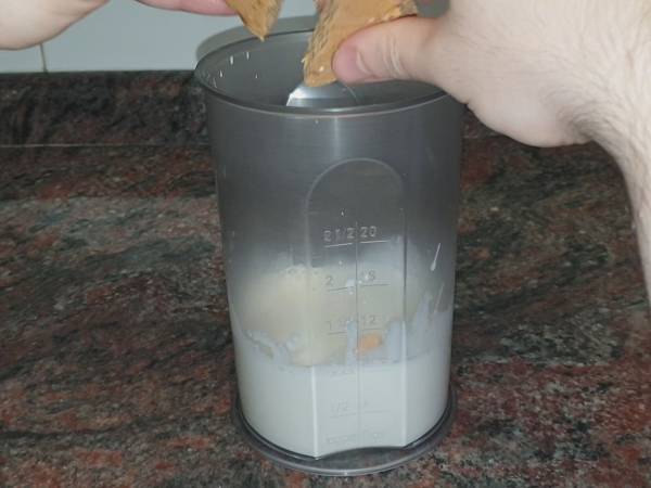 Batido de turrón - Preparación paso 1