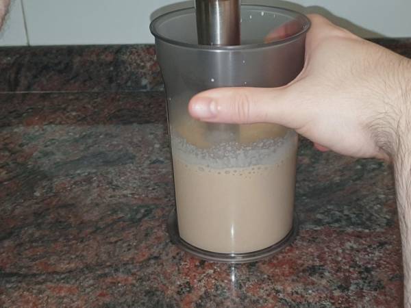 Batido de turrón - Preparación paso 2