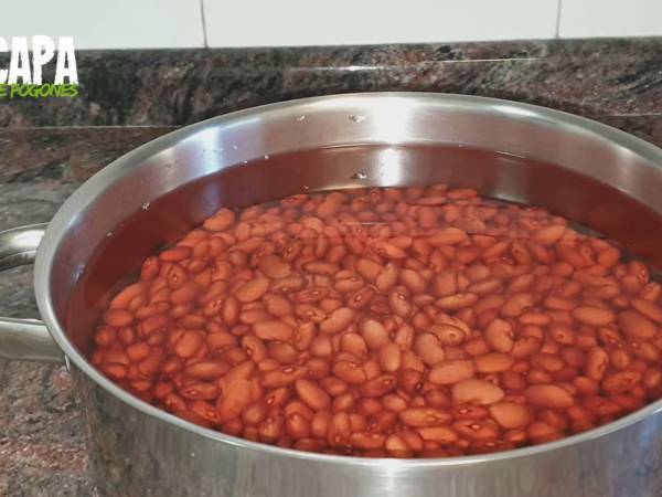 Alubias con chorizo - Preparación paso 1