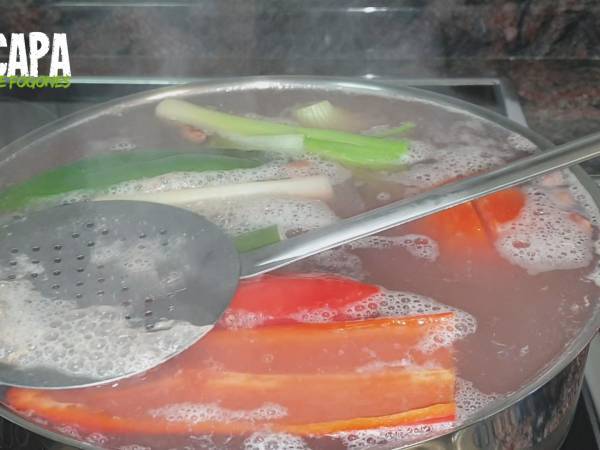 Alubias con chorizo - Preparación paso 4