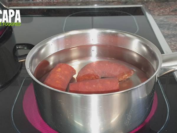 Alubias con chorizo - Preparación paso 5