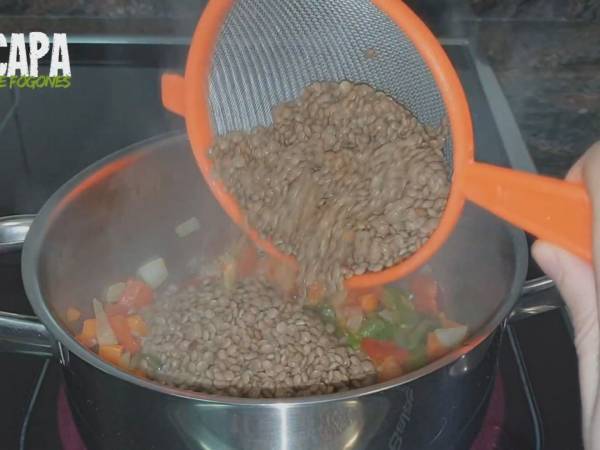 Lentejas con chorizo - Preparación paso 3