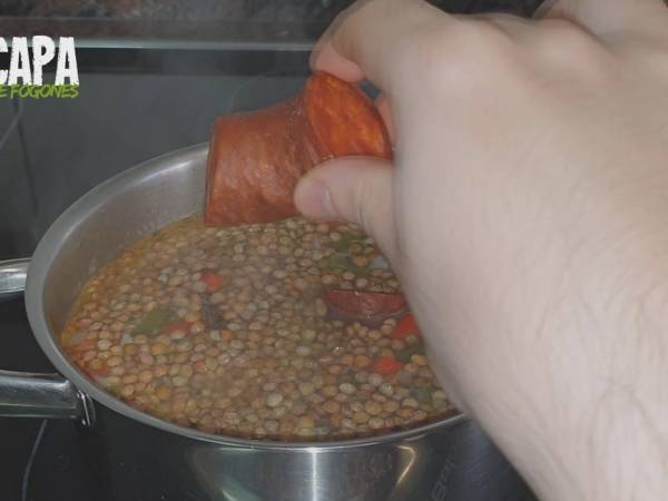 Lentejas con chorizo - Preparación paso 5