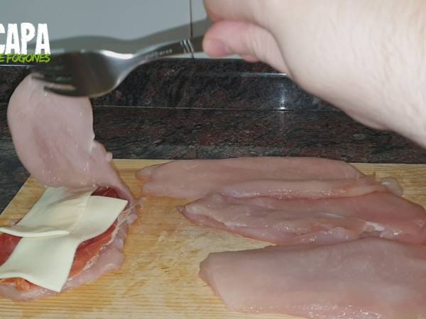 Pechugas rellenas - Preparación paso 1