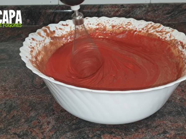 Bizcocho Red Velvet - Preparación paso 6