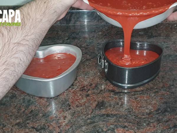 Bizcocho Red Velvet - Preparación paso 8