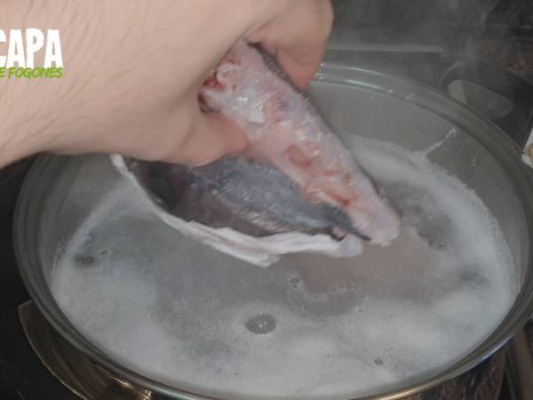 Sopa de pescado - Preparación paso 7