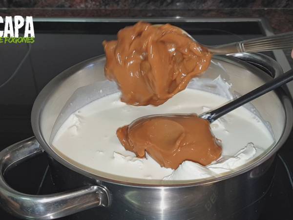 Cheesecake de dulce de leche - Preparación paso 6