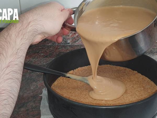 Cheesecake de dulce de leche - Preparación paso 8