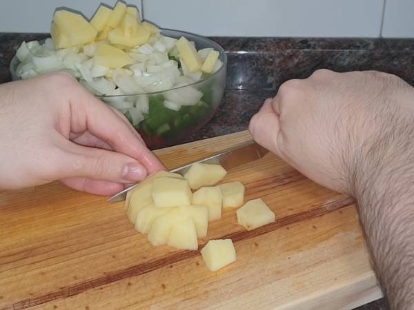 Bacalao ajoarriero - Preparación paso 2