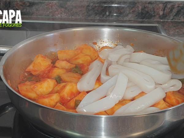 Marmitako de calamares - Preparación paso 6