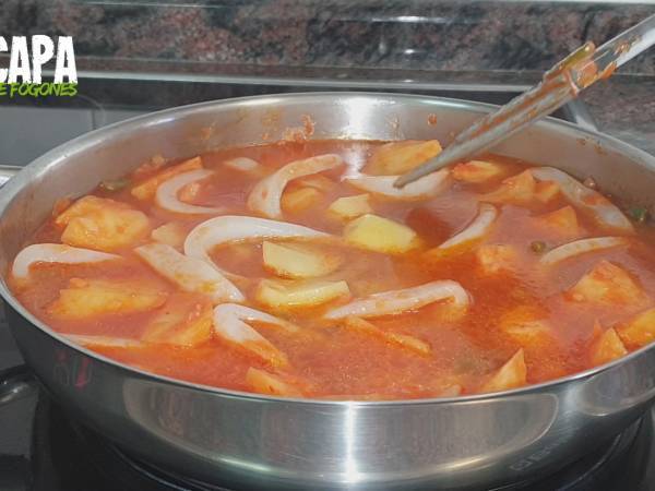 Marmitako de calamares - Preparación paso 7