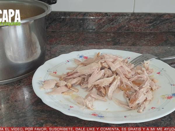 Sopa de pollo - Preparación paso 9