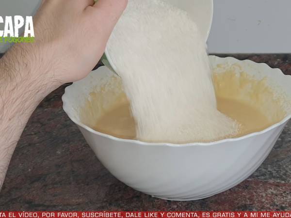 Bizcocho de coco - Preparación paso 3