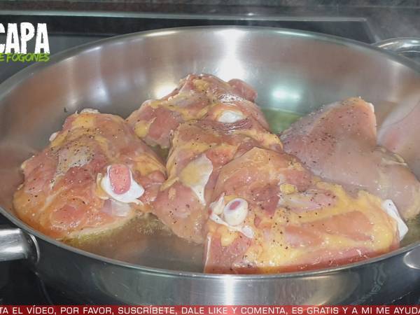 Pollo con salsa de mostaza - Preparación paso 1