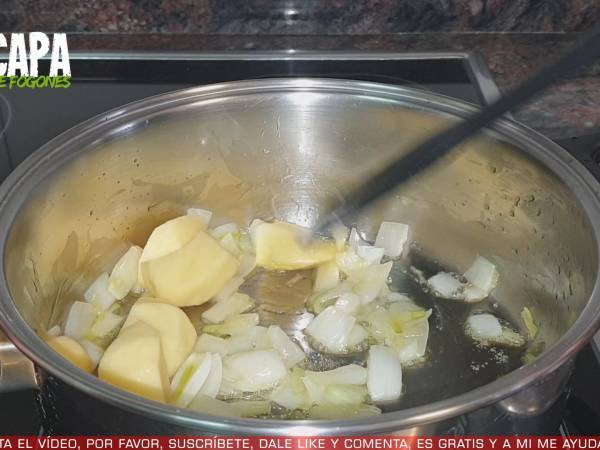 Crema de guisantes - Preparación paso 3