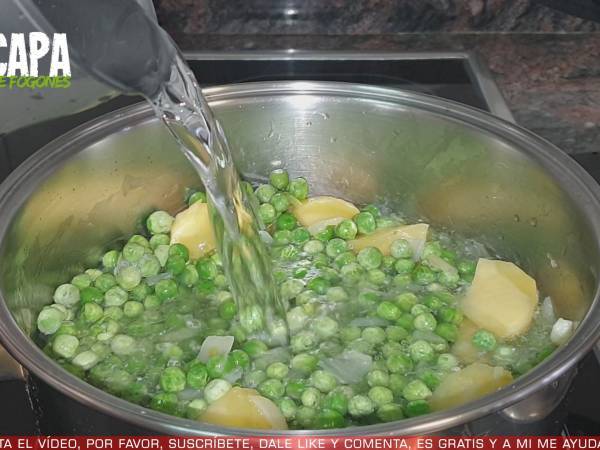 Crema de guisantes - Preparación paso 4