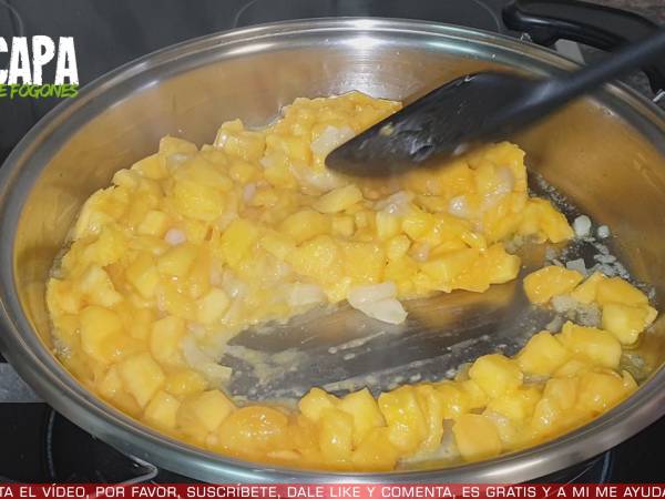 Albóndigas de pollo con salsa de mango y curry - Preparación paso 6