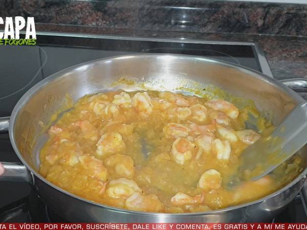 Espaguetis con salsa de naranja - Preparación paso 5