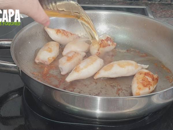 Chipirones encebollados - Preparación paso 4