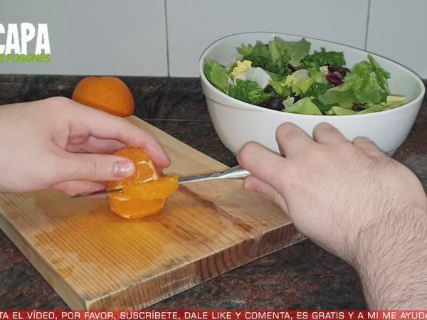 Ensalada de bacalao y naranja - Preparación paso 3
