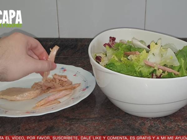 Ensalada de ventresca - Preparación paso 2