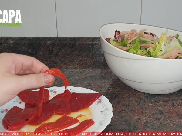 Ensalada de ventresca - Preparación paso 3