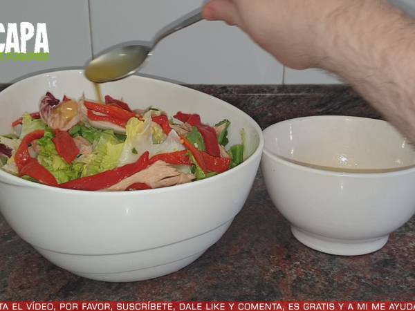 Ensalada de ventresca - Preparación paso 5