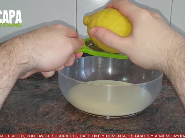 Helado de limón casero - Preparación paso 1
