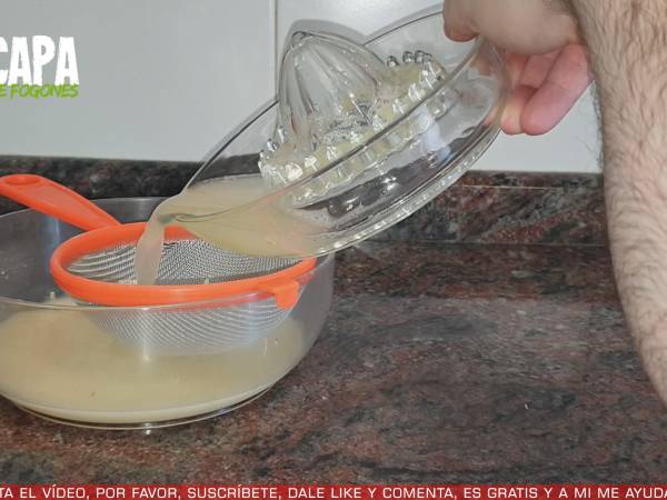 Helado de limón casero - Preparación paso 2