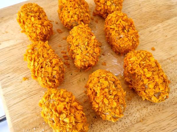 Croquetas de queso de cabra, cebolla y nueces {en horno} - Preparación paso 6