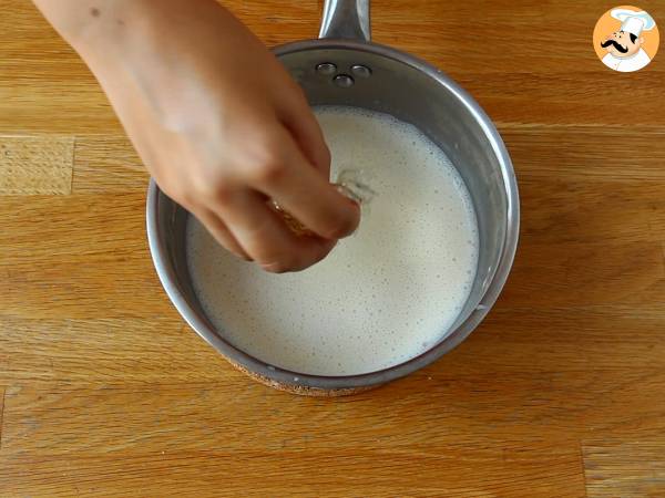Panna cotta de pistacho y vainilla - Preparación paso 3