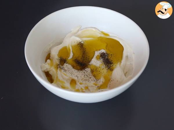 Bolitas de queso ricotta para el aperitivo - Preparación paso 1