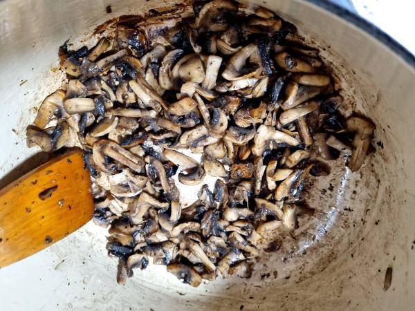 Arroz con champiñones - Preparación paso 3