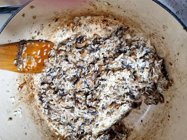 Arroz con champiñones - Preparación paso 8