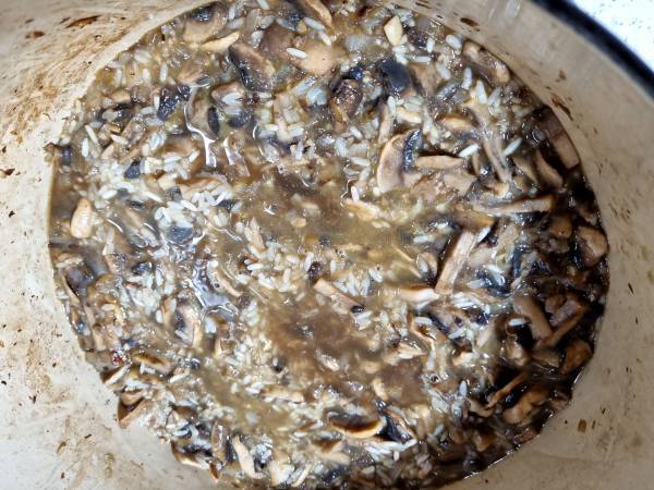 Arroz con champiñones - Preparación paso 9