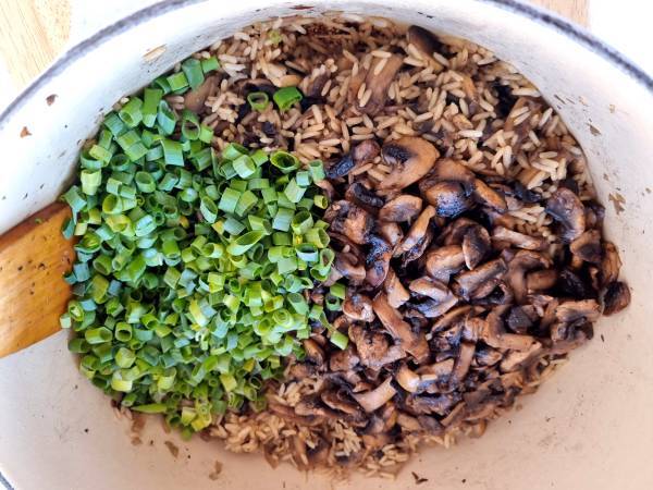 Arroz con champiñones - Preparación paso 11