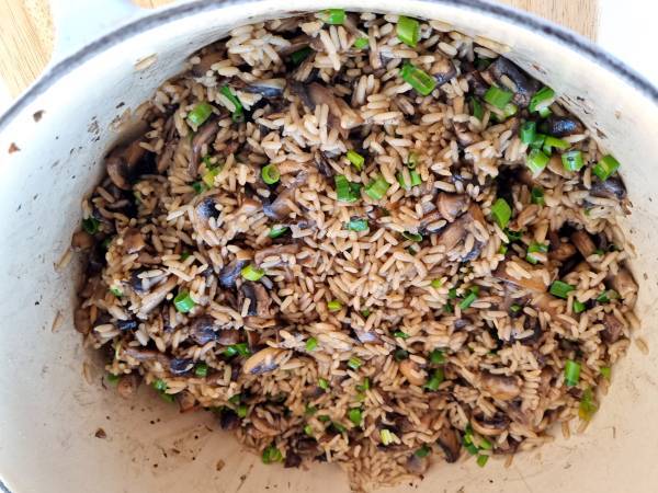 Arroz con champiñones - Preparación paso 12