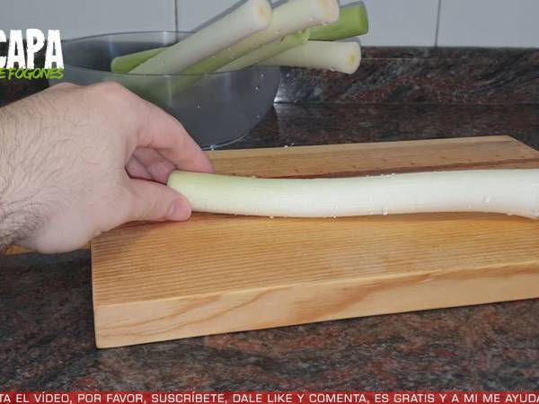 Ensalada de puerros - Preparación paso 1