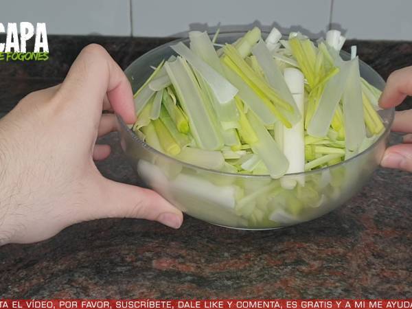 Ensalada de puerros - Preparación paso 2